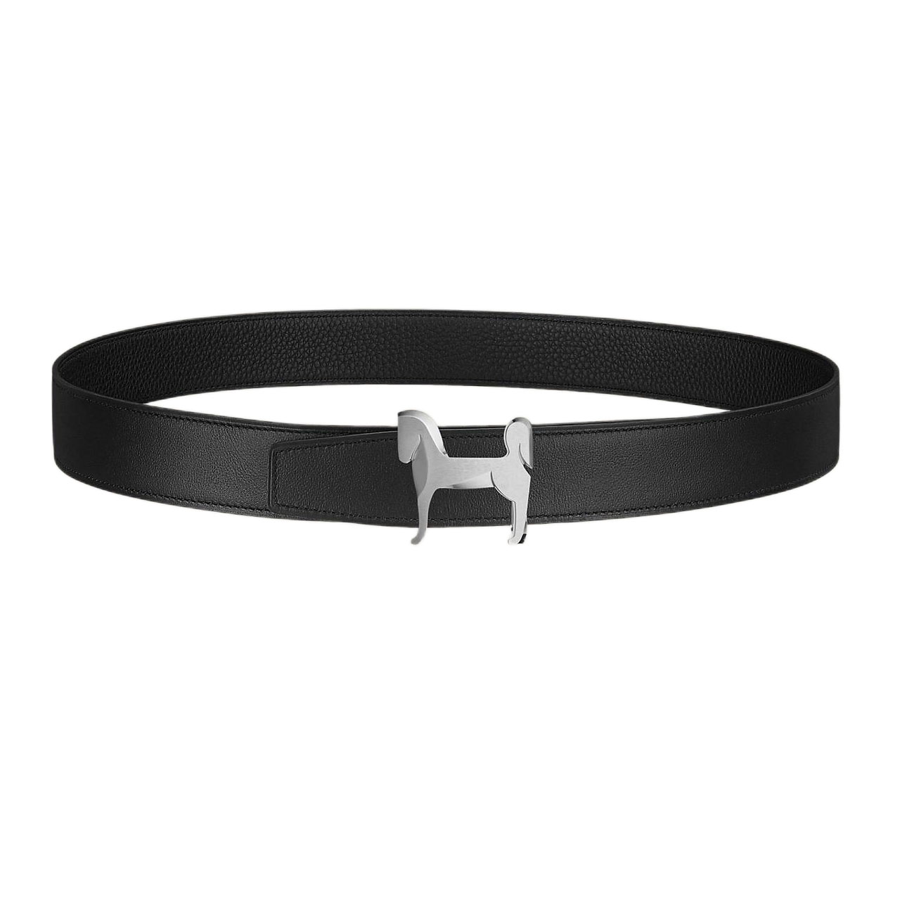 Hermès Men' s Panache Horse Buckle Belt In Brown/Black/Blue/Coffee Togo Calfskin With Gold/Silver Hardware 32mm - 图片 6