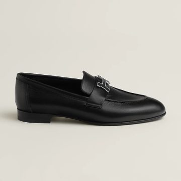 HERMES Paris Black Loafers
