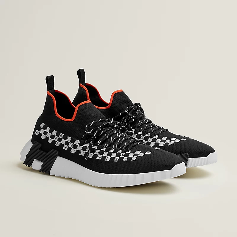 HERMES Flex Sneakers Black Sports Shoes - 图片 2