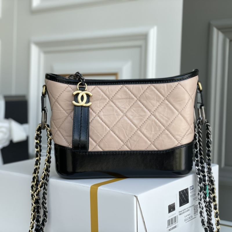 Chanel Apricot with black Bag Quilted Calfskin Leather Shoulder Bags Crossbody Bags - 图片 6