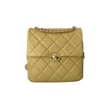 Chanel Yellow / Purple / Red / White / Black Quilted Caviar Leather Backpacks