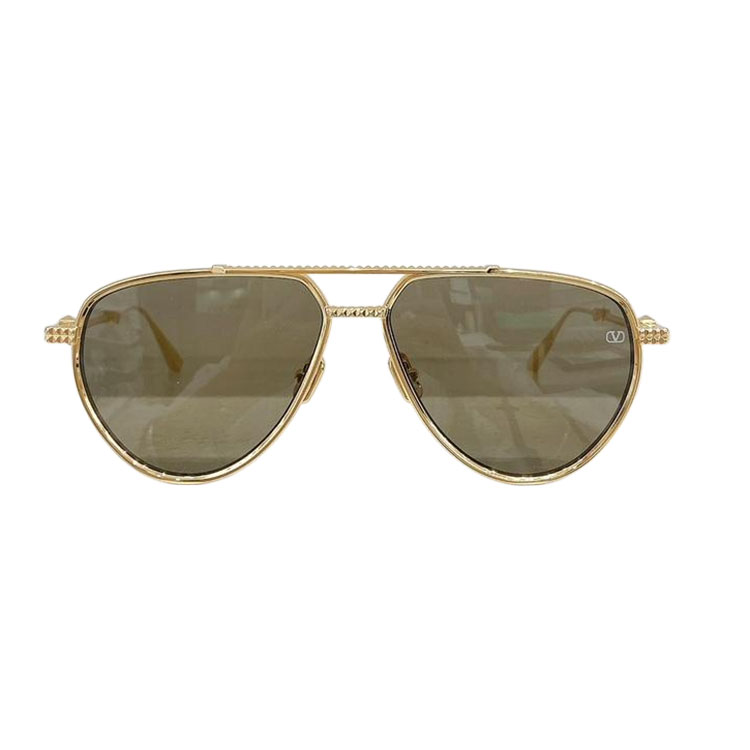 Valentino Pilot glasses black gold/brown/purple gold/purple silver/green/red color Size 59口14-145 - 图片 2