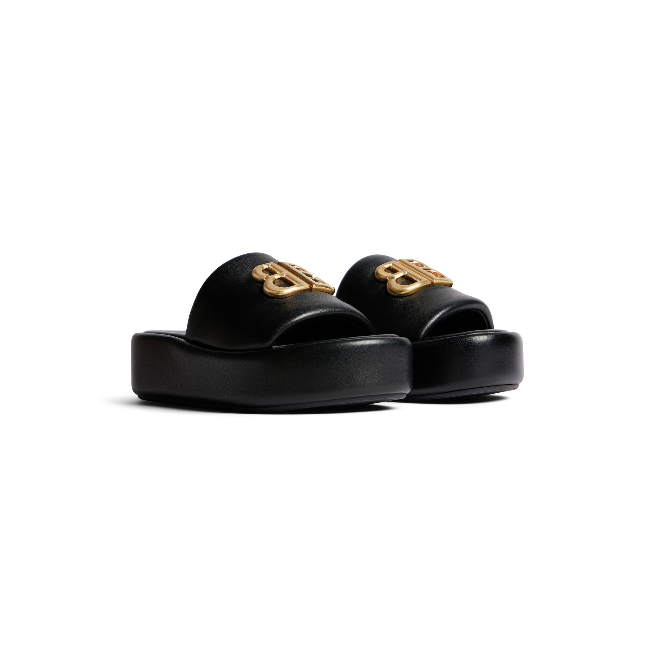 BALENCIAGA RISE Women's thick - soled black round - toed slippers - 图片 2