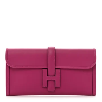 Hermès Jige Elan 29 Clutch Rose Pourpre Swift Leather