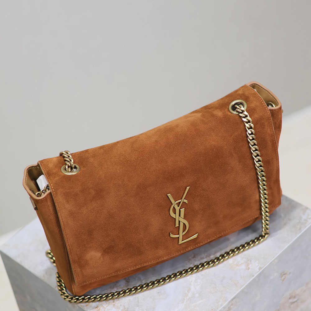 Saint Laurent Khaki Kate Reversible Chain Bag (Suede & Smooth Leather / Suede & Crocodile Pattern) Crossbody Bags - 图片 4