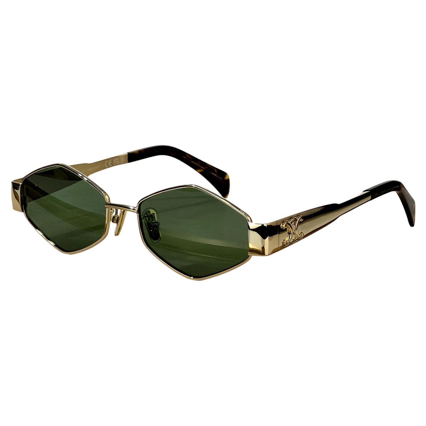 Celine glasses gun black/rose gold/brown/green/black gold/black color Size 58口16-145 - 图片 4