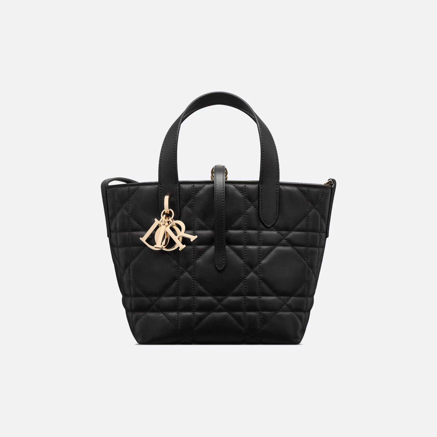 Dior Toujours Vertical Nano Tote Bag In Light Pink/Black/White/Beige Crossbody Bags Calfskin Leather Top-Handle Bags - 图片 6