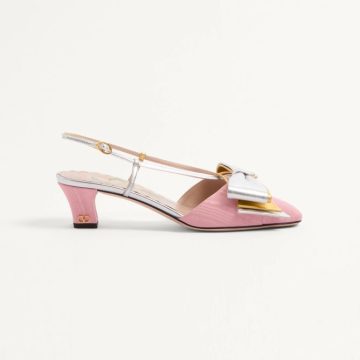 VALENTINO Crystal decorated sheepskin heels (4.5cm high heel)