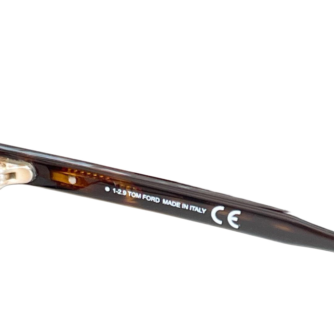 Tom Ford square frame glasses leopard/black transparent lens color Size 55口16-145 - 图片 2