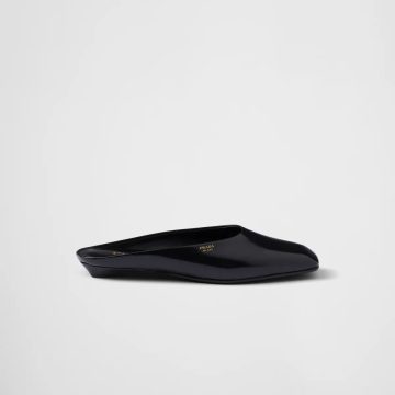 PRADA Black shiny leather Moeller shoes
