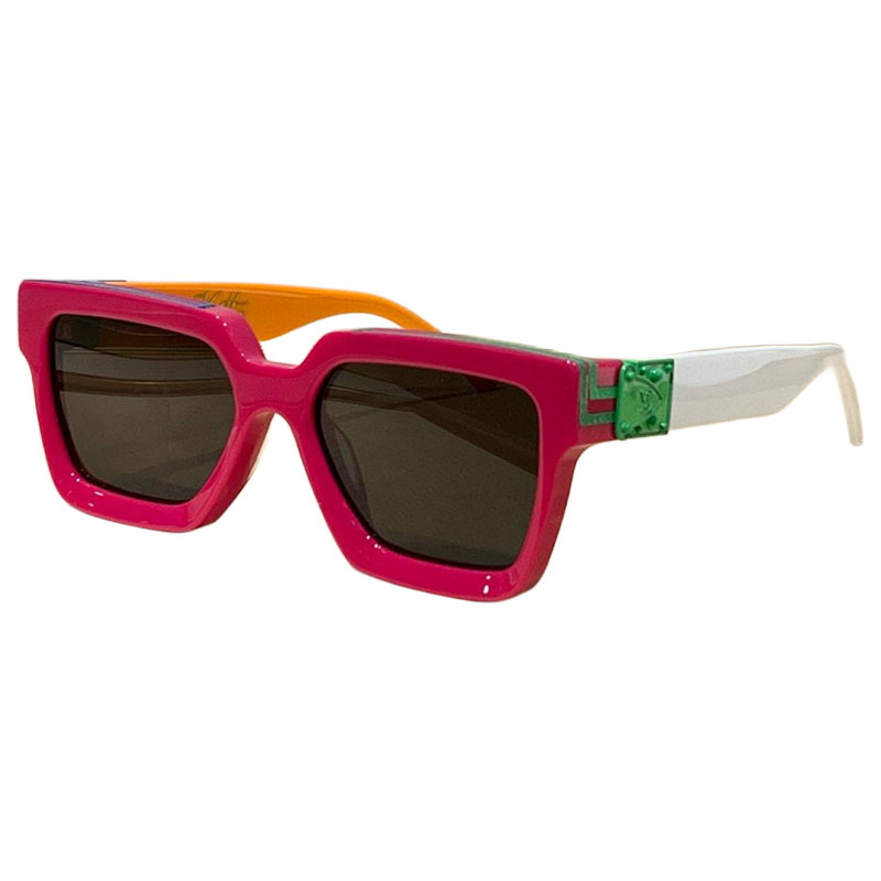 Louis Vuitton square frame glasses red/blue/pink/black/camouflage/tawny/yellow/brat check/black gold/black silver/all black/floral print color Size 58口19-140 - 图片 8
