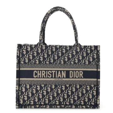 Dior Medium Book Tote Blue Multicolor Oblique Canvas