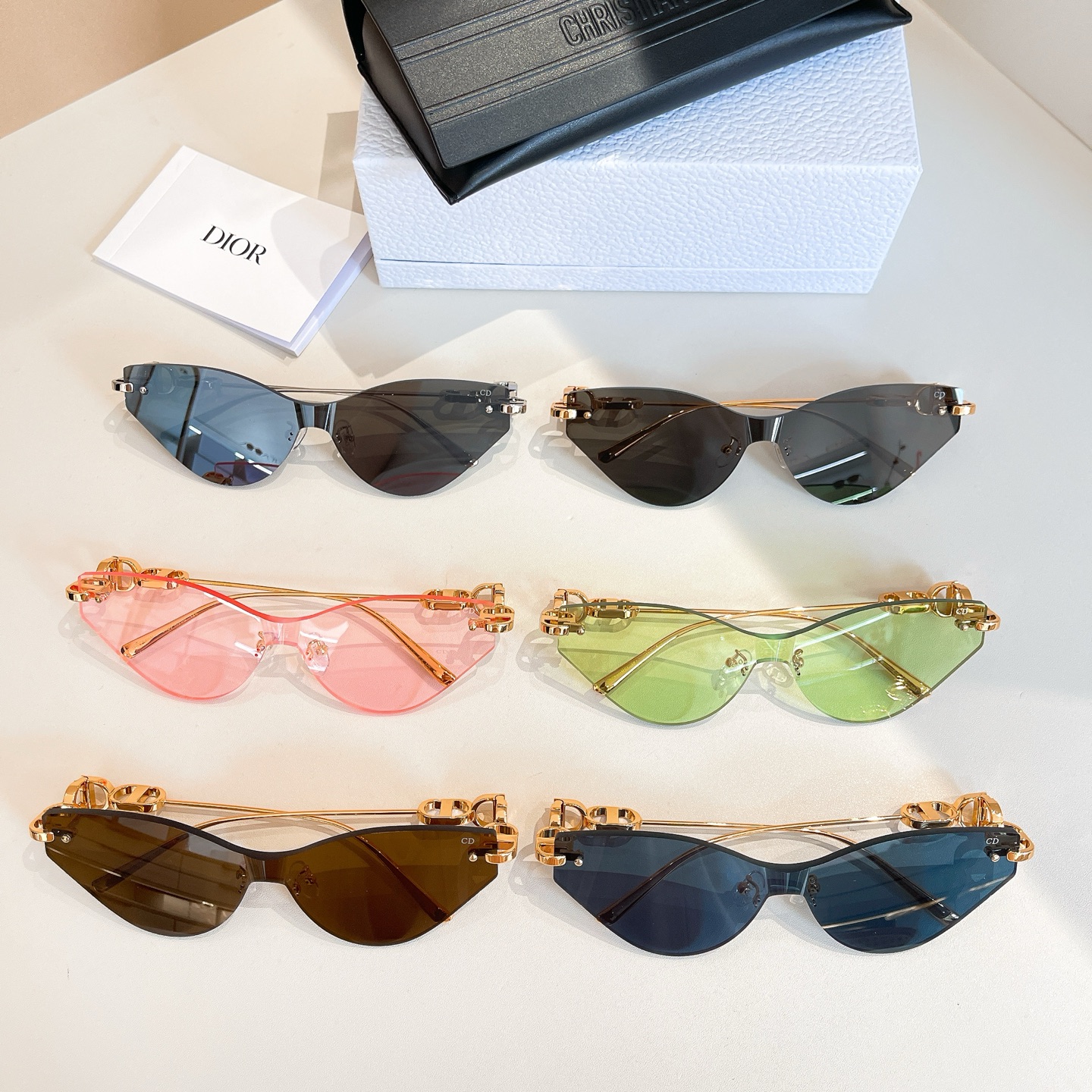 DIOR glasses black gold/pink gold/brown gold/blue gold/green gold/grey silver color Size 140口0-135 - 图片 8