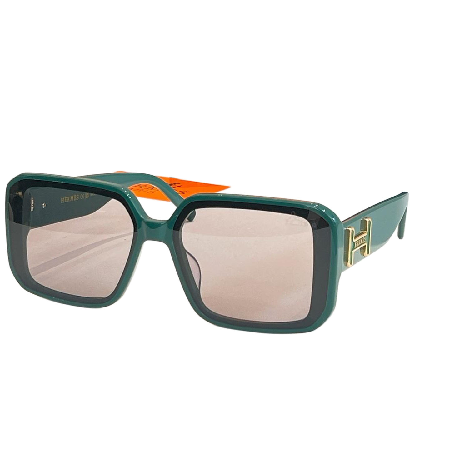 Hermès square frame glasses black/eggplant/blue/green/leopard/purple white/orange color Size 54口20-145 - 图片 4