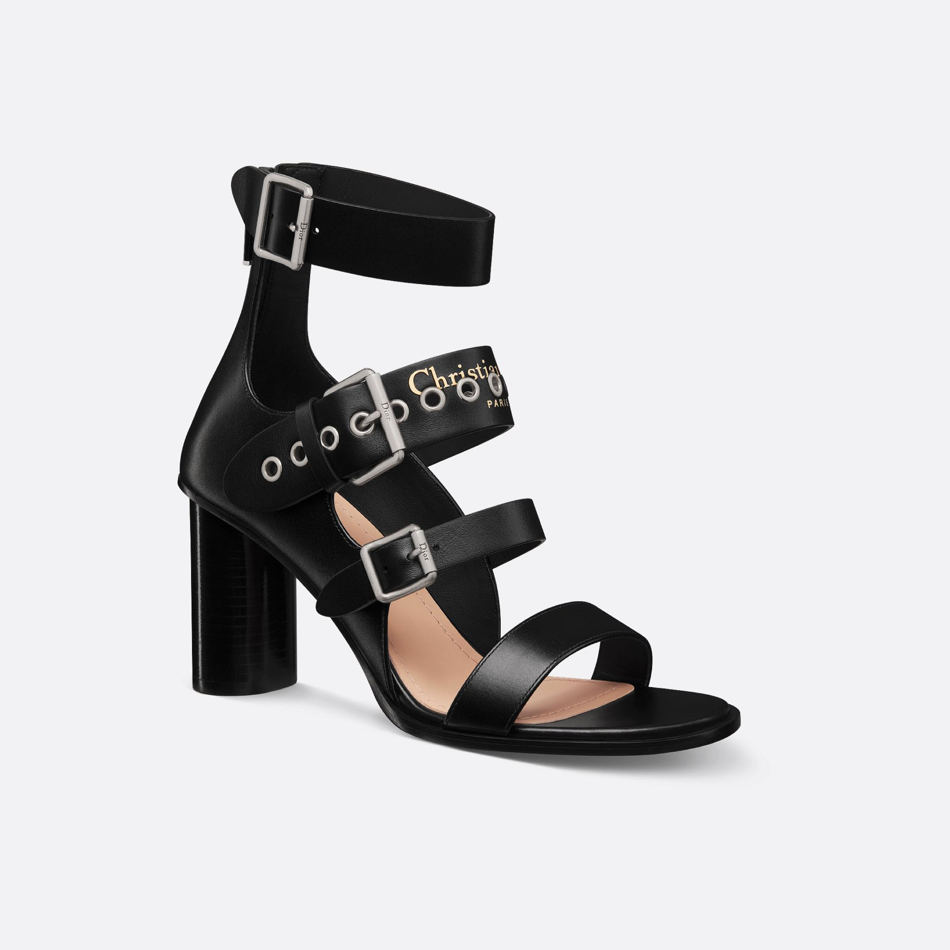 Dior black thick heel high-heeled sandals - 图片 2