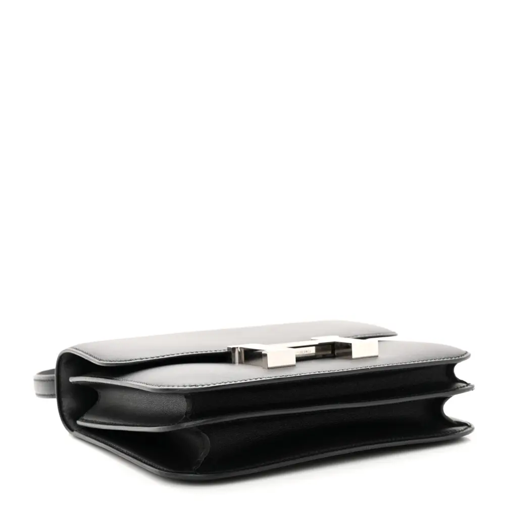 Hermès Constance 18 Black Ombre Veau Monsieur & Lizard Leather Palladium Silver Hardware - 图片 6