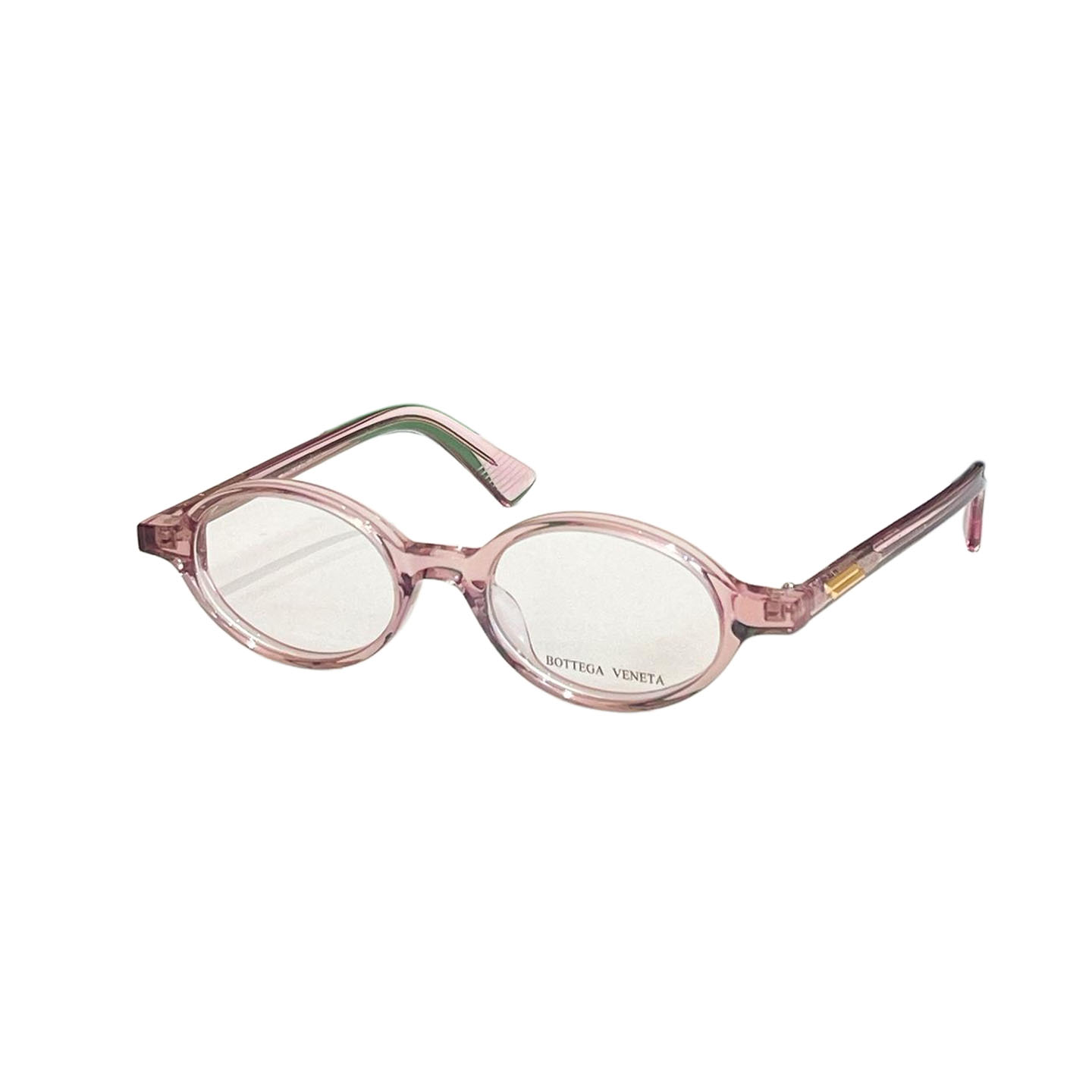 Bottega Veneta Oval glasses brown leopard/green leopard/black leopard/black/orange black/red/transparent black/transparent leopard/pink color Size 49口21-145 - 图片 9