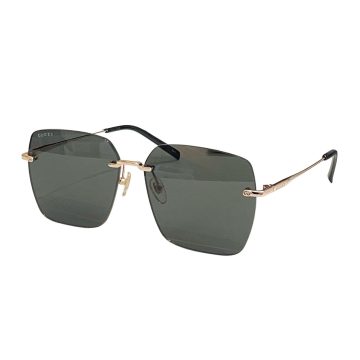 Gucci square frame glasses black/leopard brown/red color Size 60口15-145