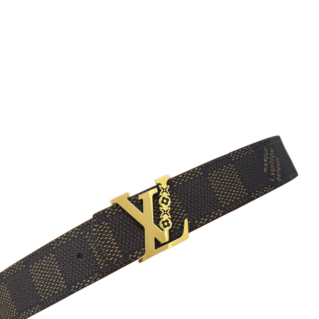 Louis Vuitton Men's Flower Buckle Reversible Belt In Black/Brown Dimension Calfskin With Gold/Silver Hardware 40mm - 图片 7