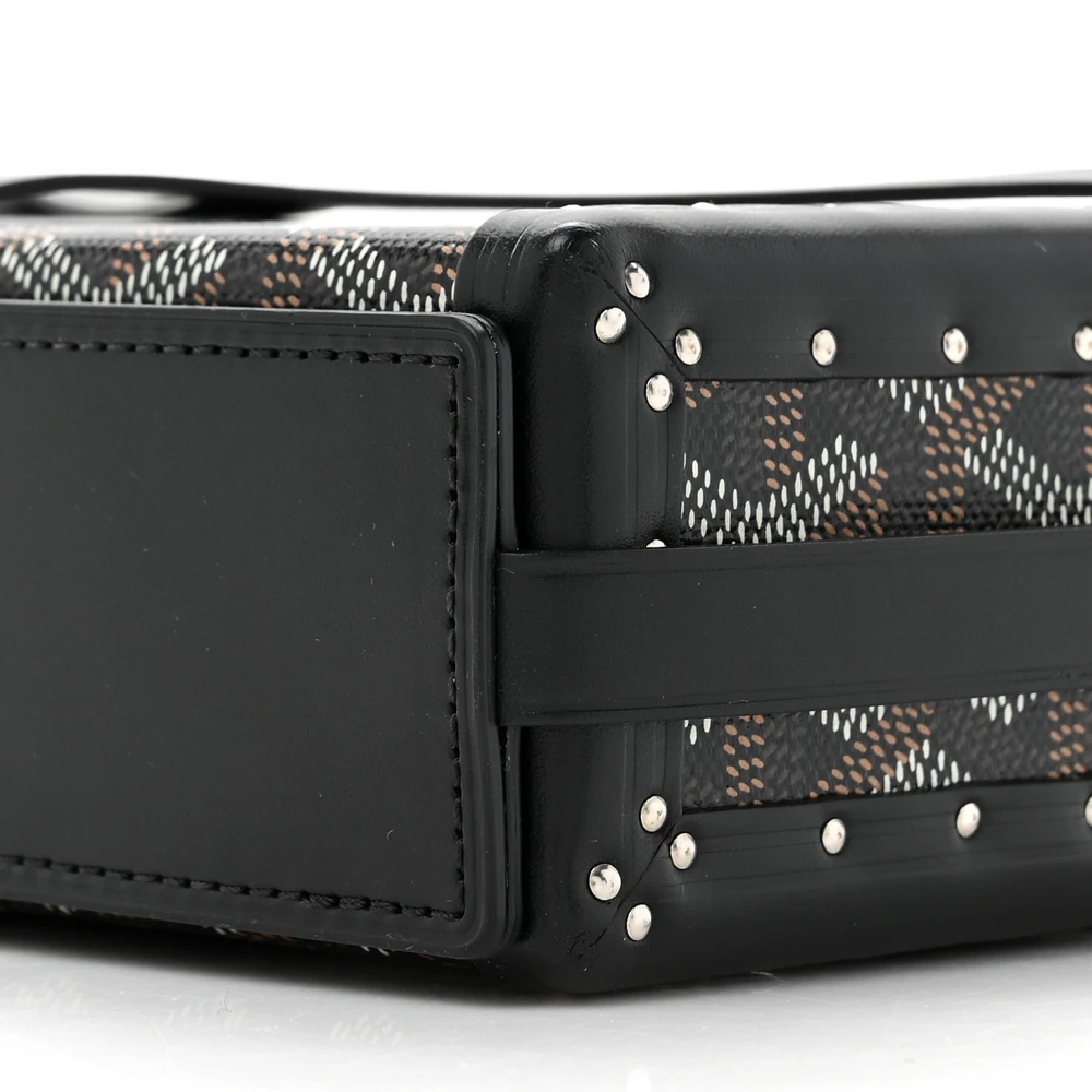 Goyard Mini Minaudiere Trunk Bag Black Goyardine Canvas - 图片 4