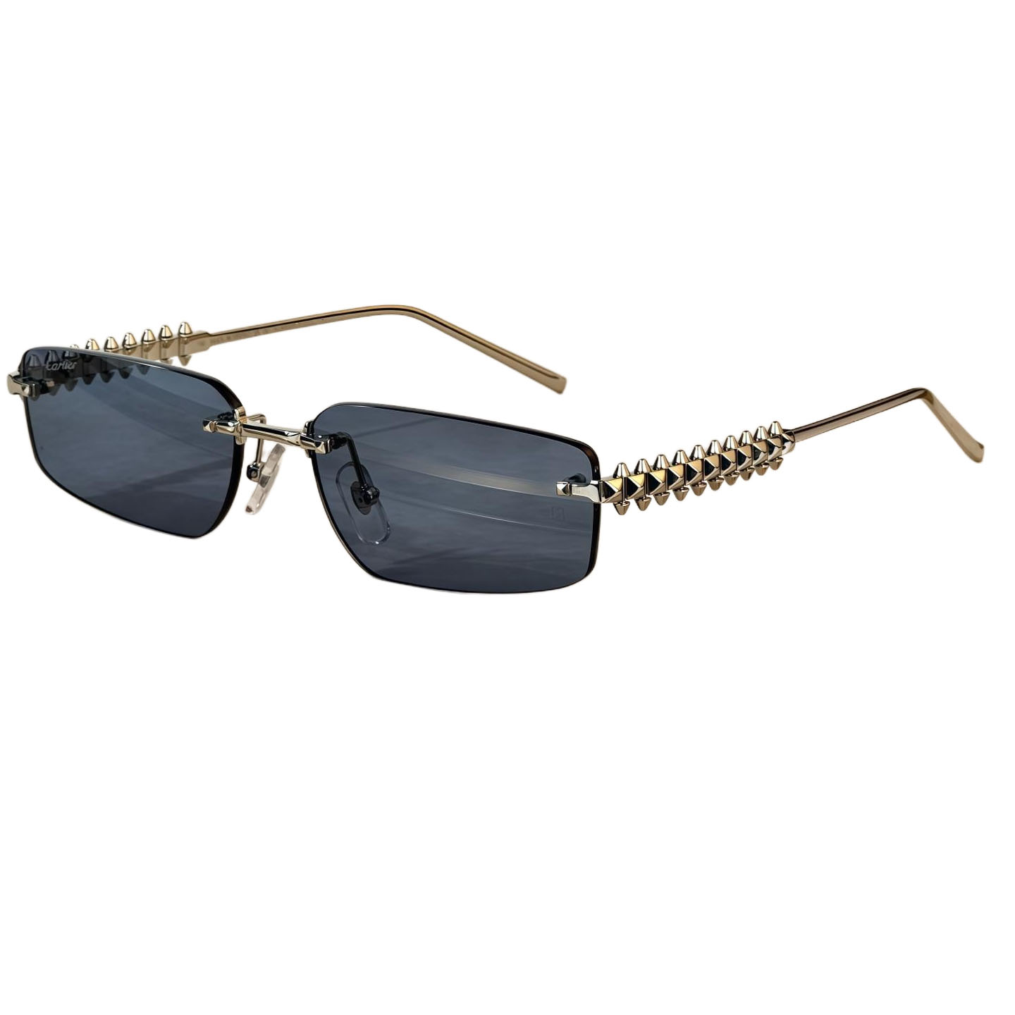 Cartier square frame glasses red/rust/tawny/brown/blue/black gold/black silver/purple gold color Size 58-16-140 - 图片 5
