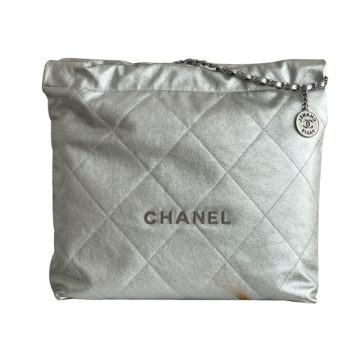 Chanel 22bags Silver / Grey Shoulder Bags