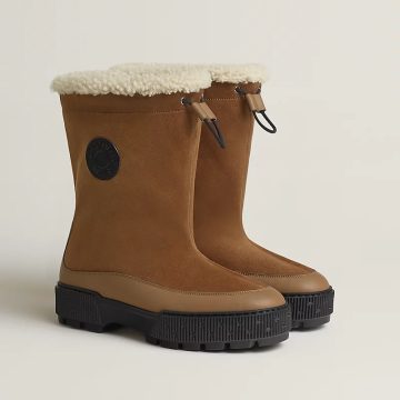 HERMES Journey Brown ankle boots