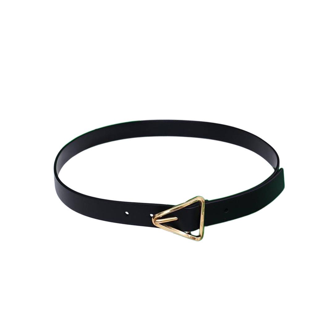 Bottega Veneta Women's Triangle Buckle In Black/White/Beige Calfskin With Gold/Silver Hardware 25mm - 图片 2