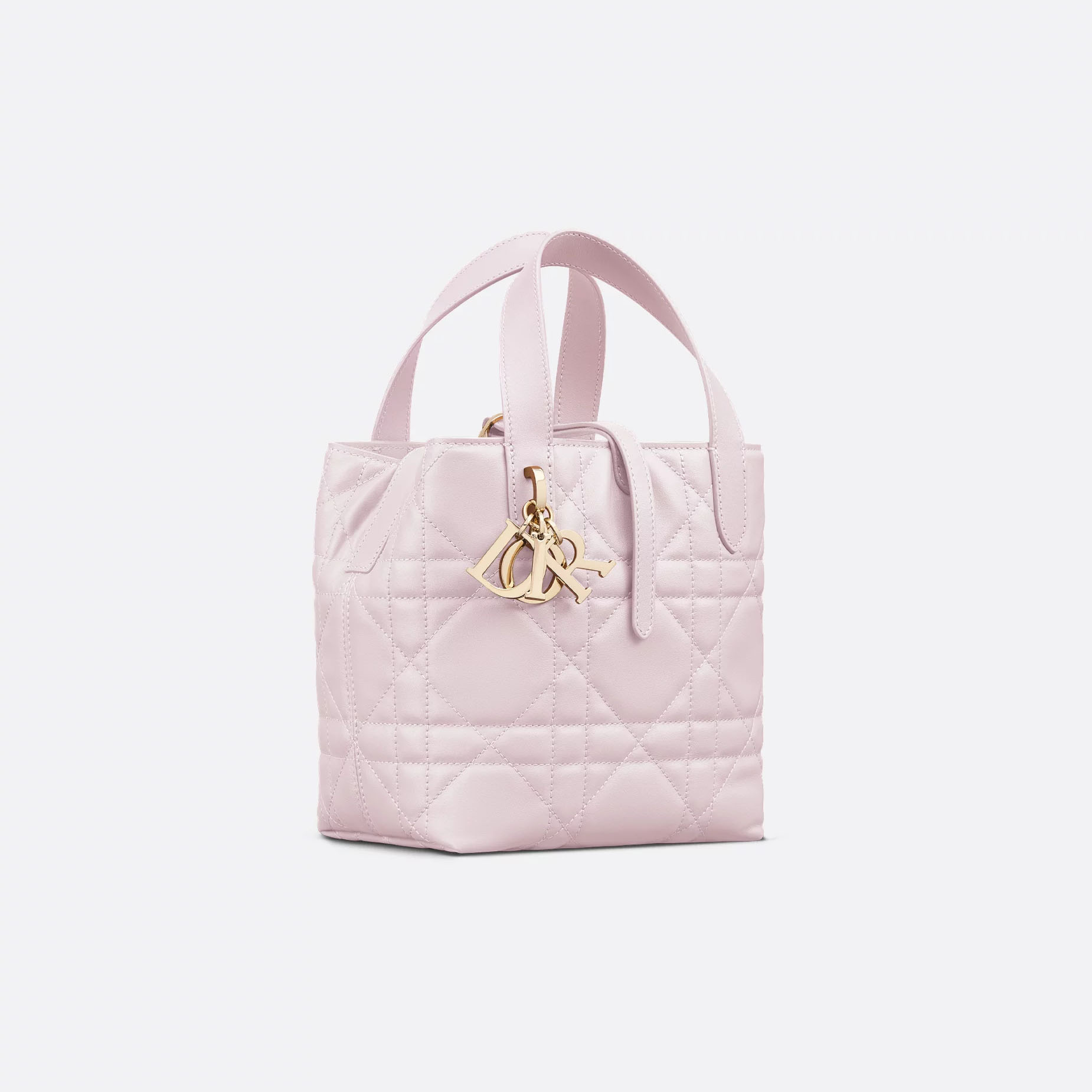 Dior Toujours Vertical Nano Tote Bag In Light Pink/Black/White/Beige Crossbody Bags Calfskin Leather Top-Handle Bags - 图片 3