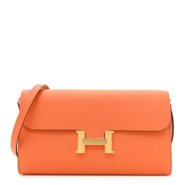 Hermès Constance Long Wallet To Go Orange Epsom Leather Gold Hardware