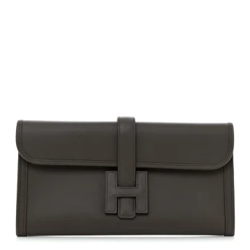 Hermès Jige Elan 29 Clutch Étain Swift Leather