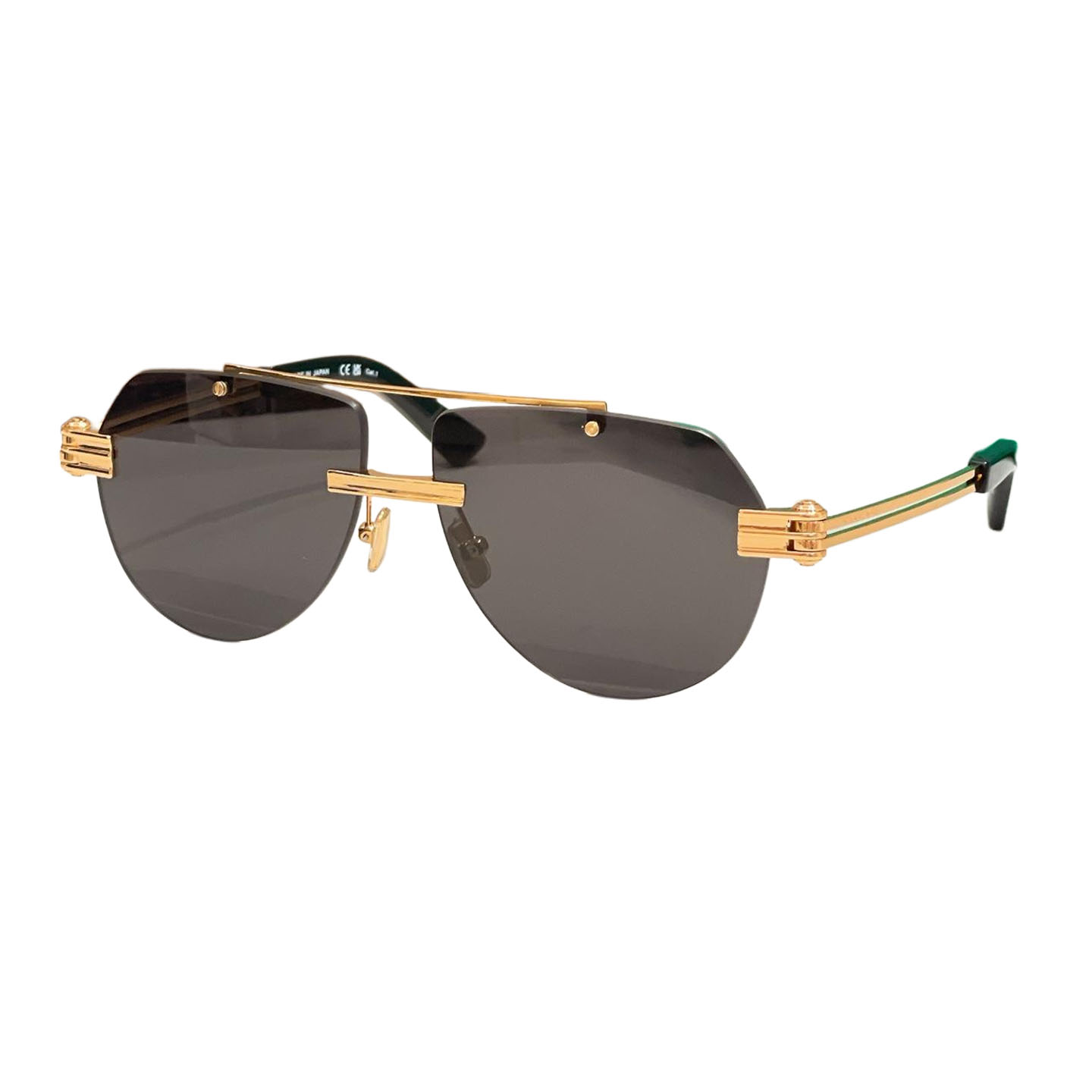 Bottega Veneta Pilot glasses blue/lime green/black/apricot/tawny/leopard brown color Size 51口23-140 - 图片 3