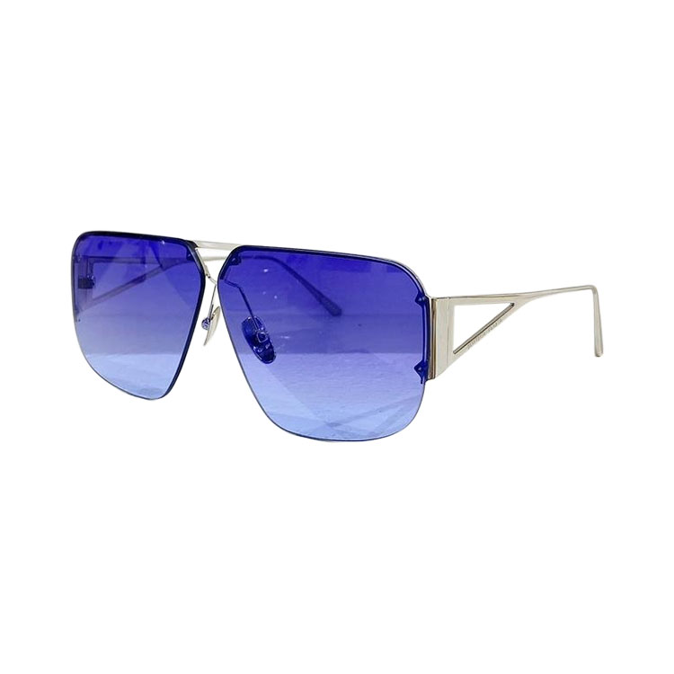 Bottega Veneta Pilot shape glasses titanium/gold/silver/tawny/brown/blue/eggplant/mirrored yellow color Size 57口05-145 - 图片 9