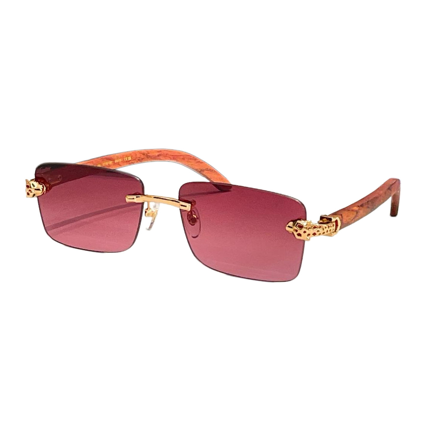 Cartier square frame glasses brown/green orange/red/eggplant/blue/apricot color Size 58口17-143 - 图片 3