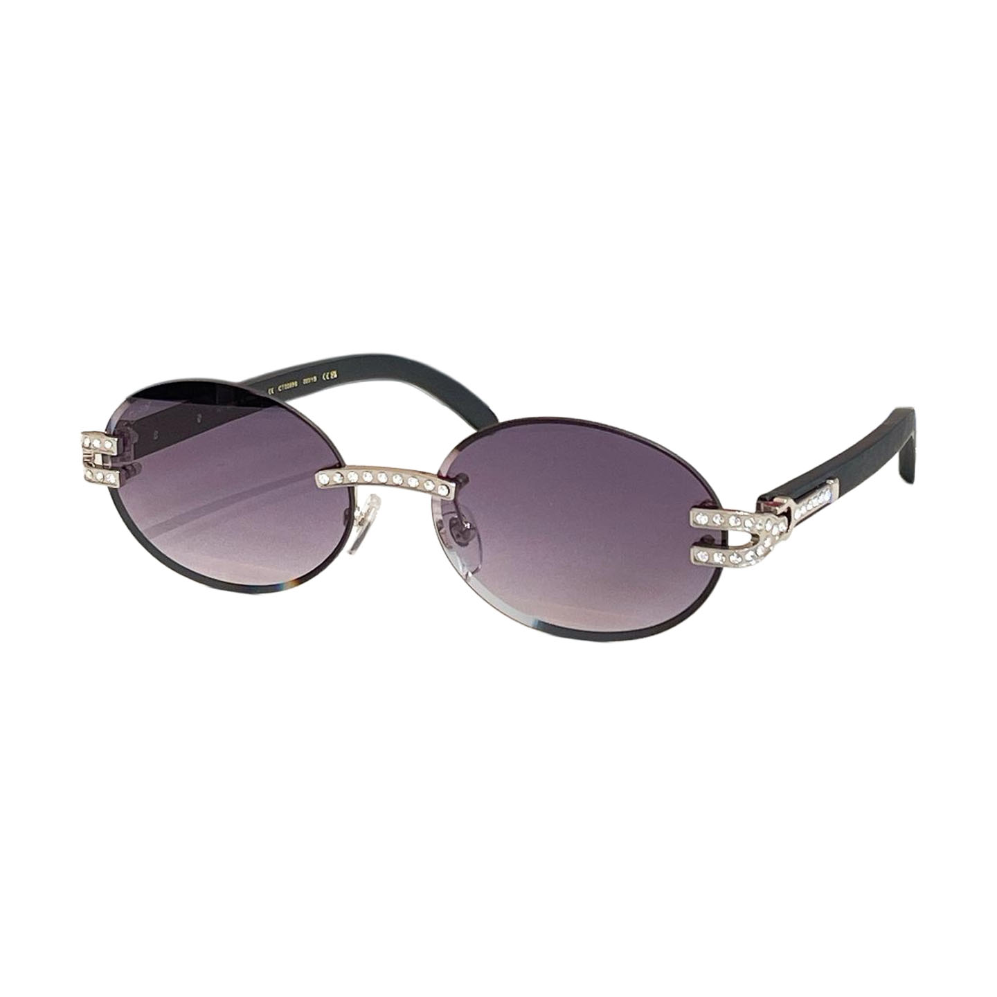 Cartier square frame glasses blue/black gold/purple gold/brown/red/purple silver/transparent purple/transparent brown color Size 58口15-135 - 图片 6
