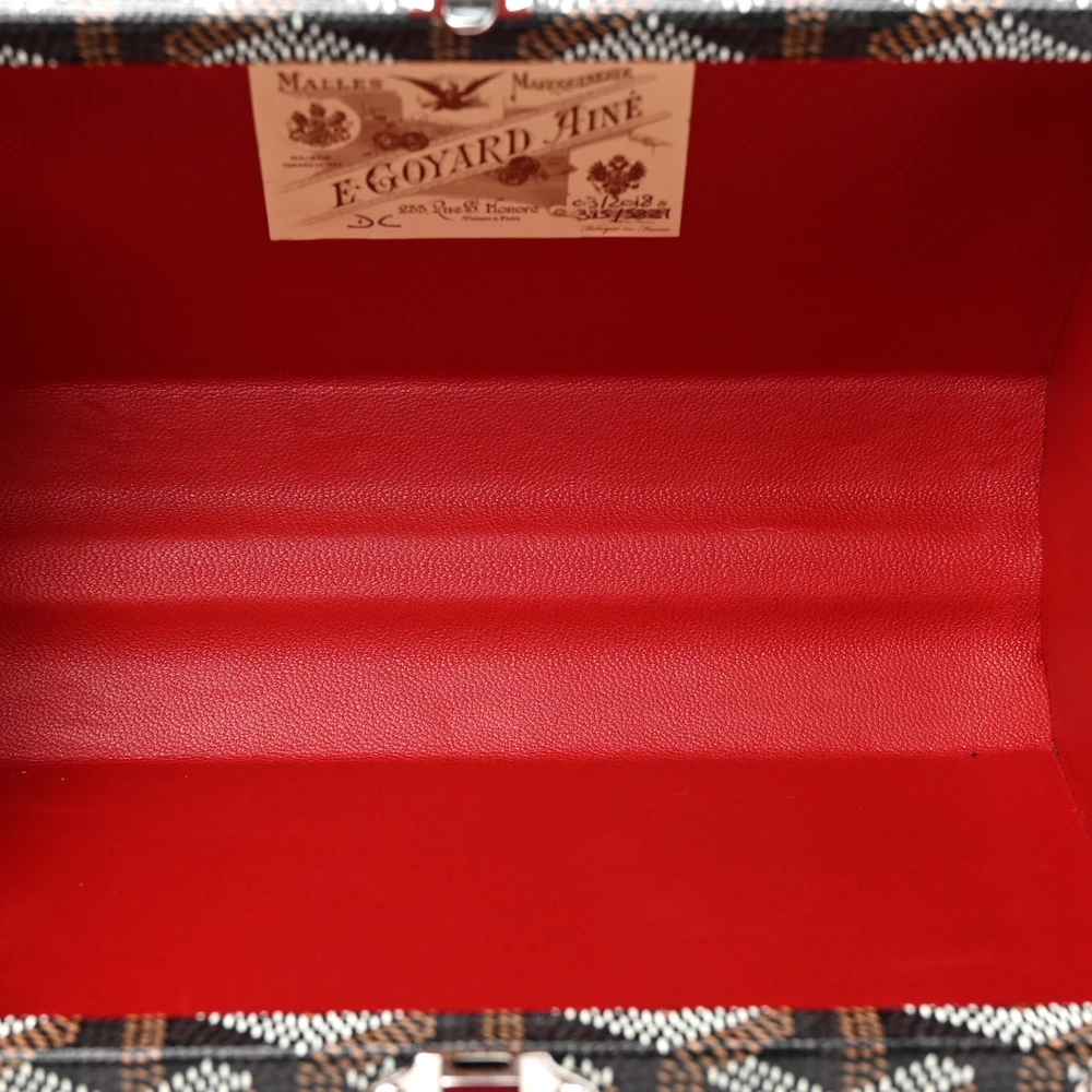 Goyard Mini Minaudiere Trunk Bag Black Goyardine Canvas - 图片 7