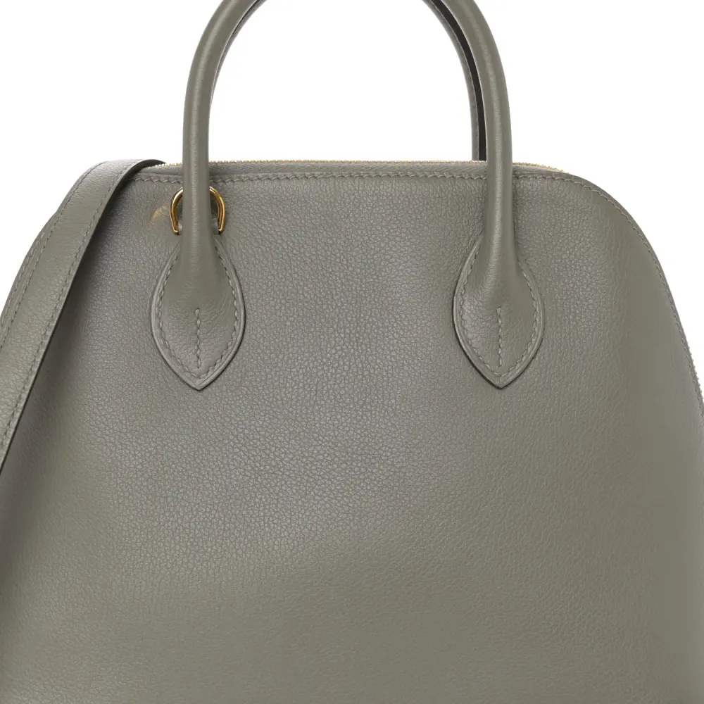 Hermès 1923 Bolide 25 Gris Meyer Evercolor Leather Gold Palladium Hardware - 图片 9