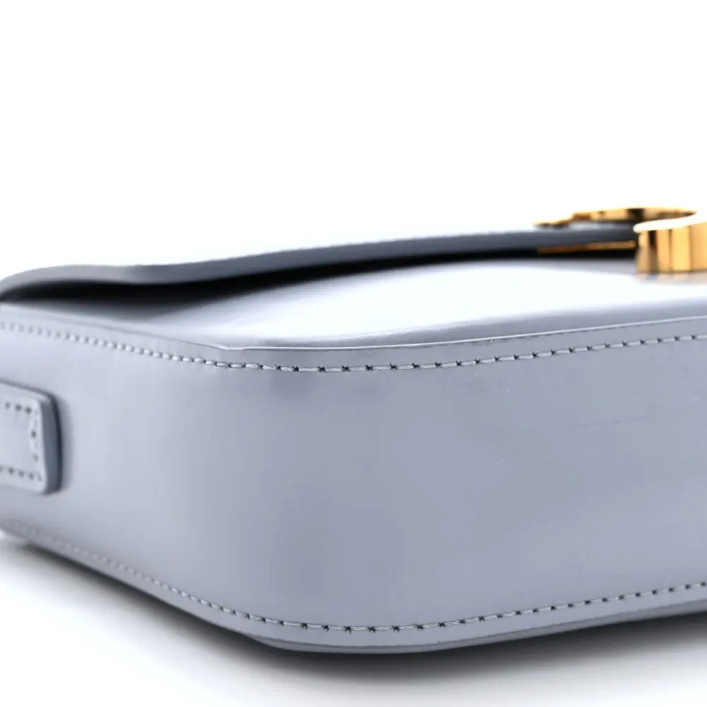 Celine Medium Triomphe Shoulder Bag Arctic Blue Shiny Calfskin Leather - 图片 4