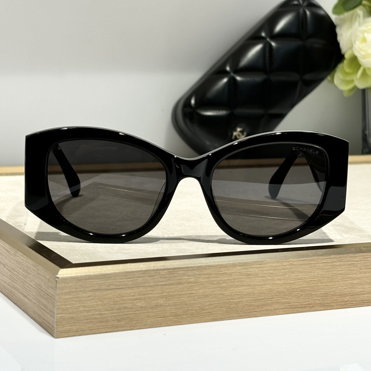 CHANEL glasses black white color size 53口19-145 - 图片 2