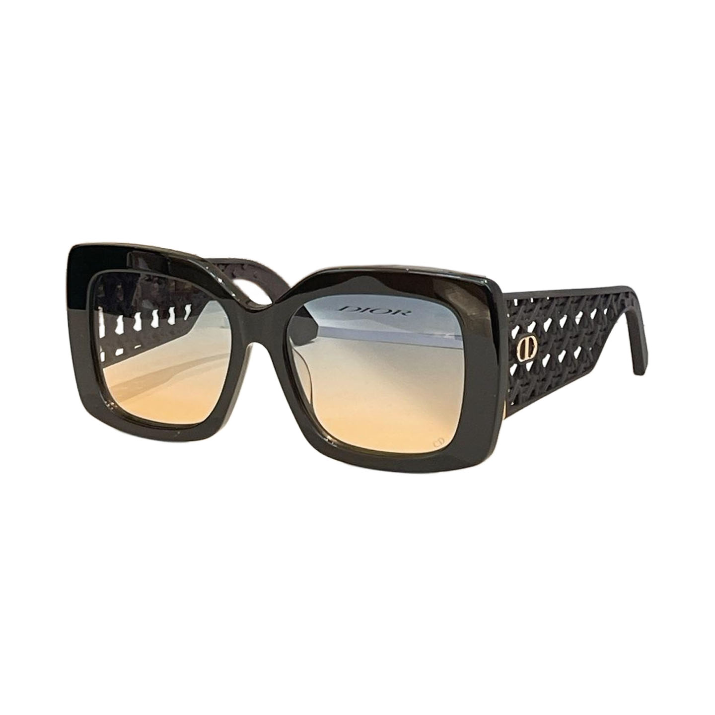 DIOR square frame glasses black/green orange/black purple/white black/leopard brown color Size 54口19-140 - 图片 6