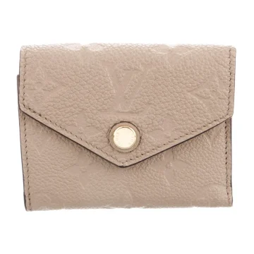 Louis Vuitton Small Zoé Wallet Beige Empreinte Leather Brass Hardware