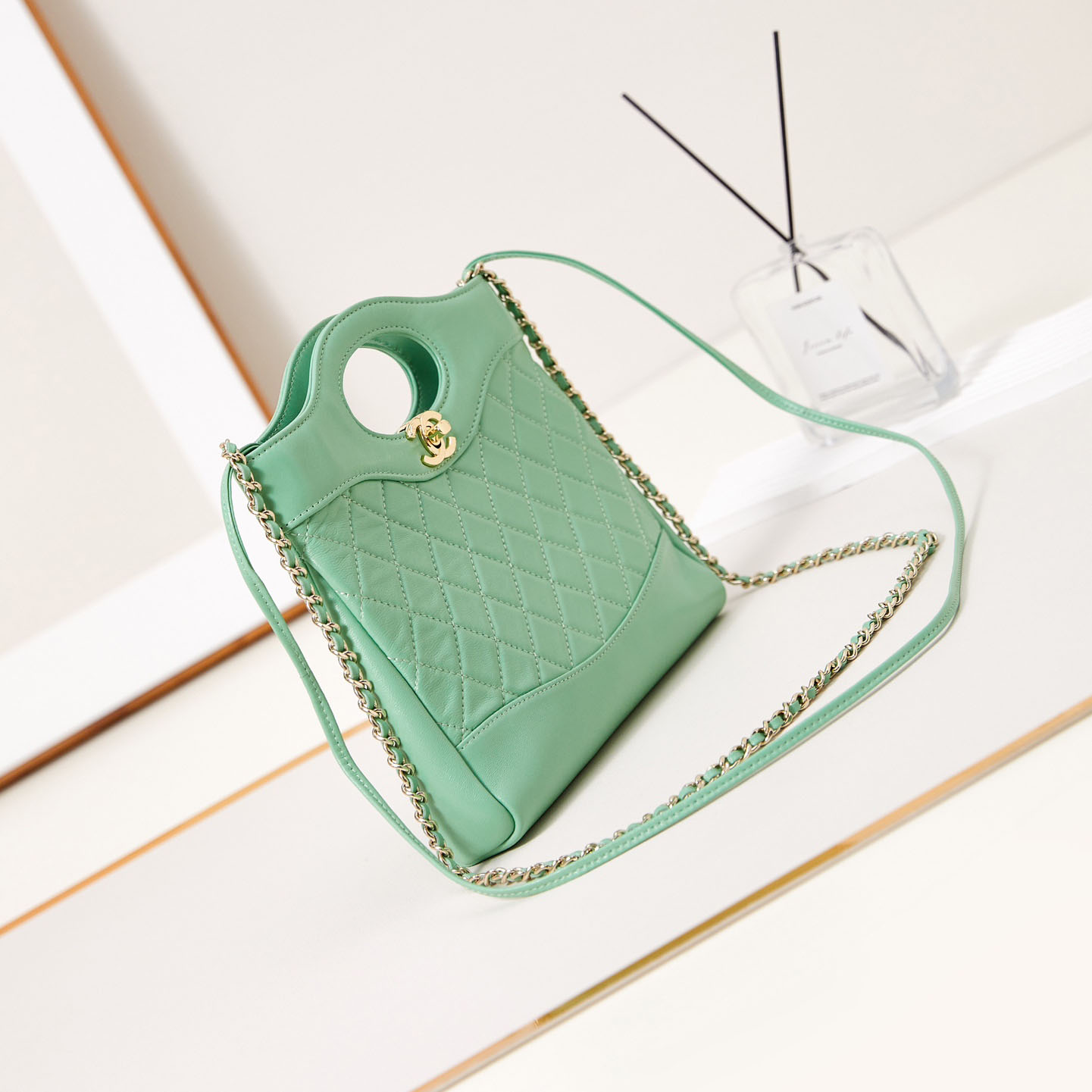 Chanel Oil Wax Leather Green Crossbody Bags - 图片 4