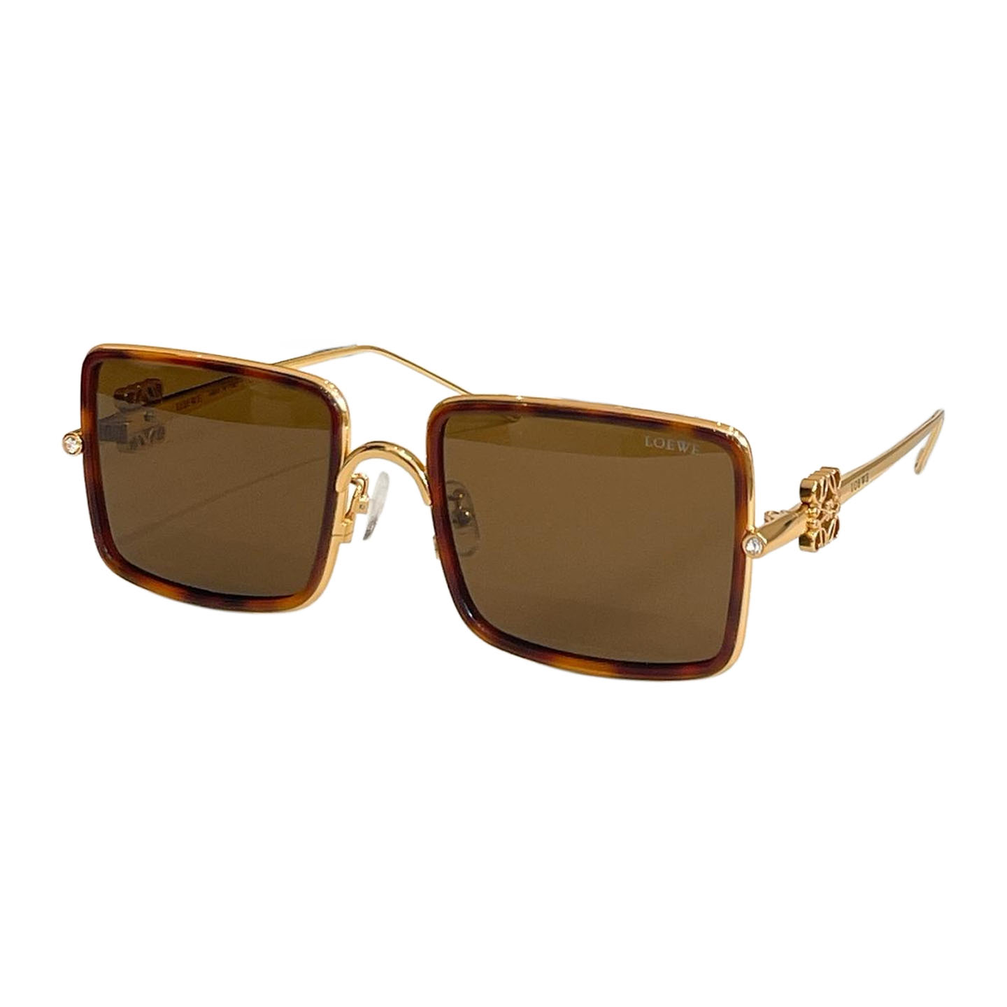 Loewe square frame glasses black gold/black/transparent black/pink/white/green/leopard/blue orange color Size 56口20-145 - 图片 7