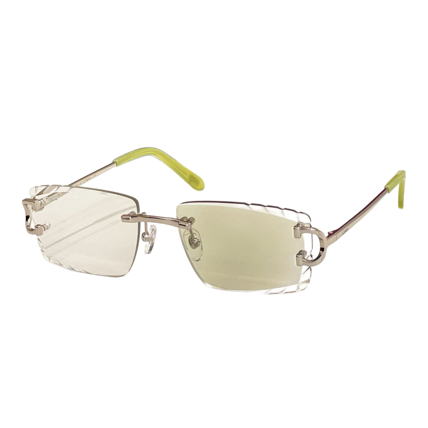Cartier square frame glasses lavender/pink/blue silver/purple/blue gold/brown/green color Size 56口17-140 - 图片 7