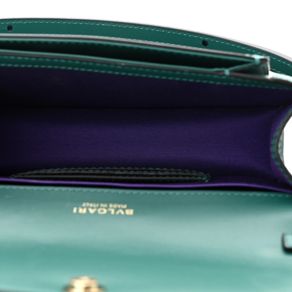 Bvlgari Small Serpenti Forever East West Shoulder Bag Mint Green Calfskin Leather Gold Hardware - 图片 7