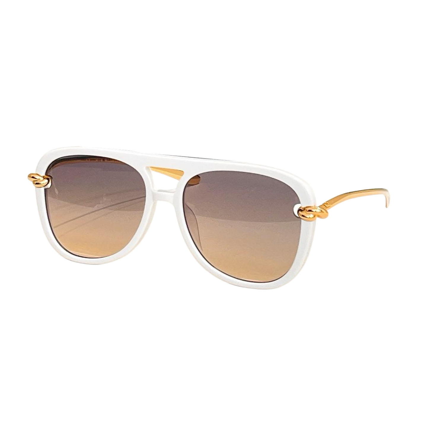 Bottega Veneta Pilot glasses black gold/orange black/brown leopard/rust leopard/white/eggplant/brown red/blue orange color Size 56口16-145 - 图片 6