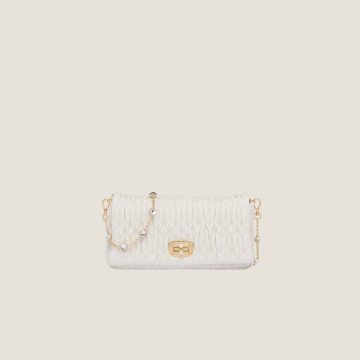 Miu Miu Quilted Lambskin Leather white Shoulder Bags