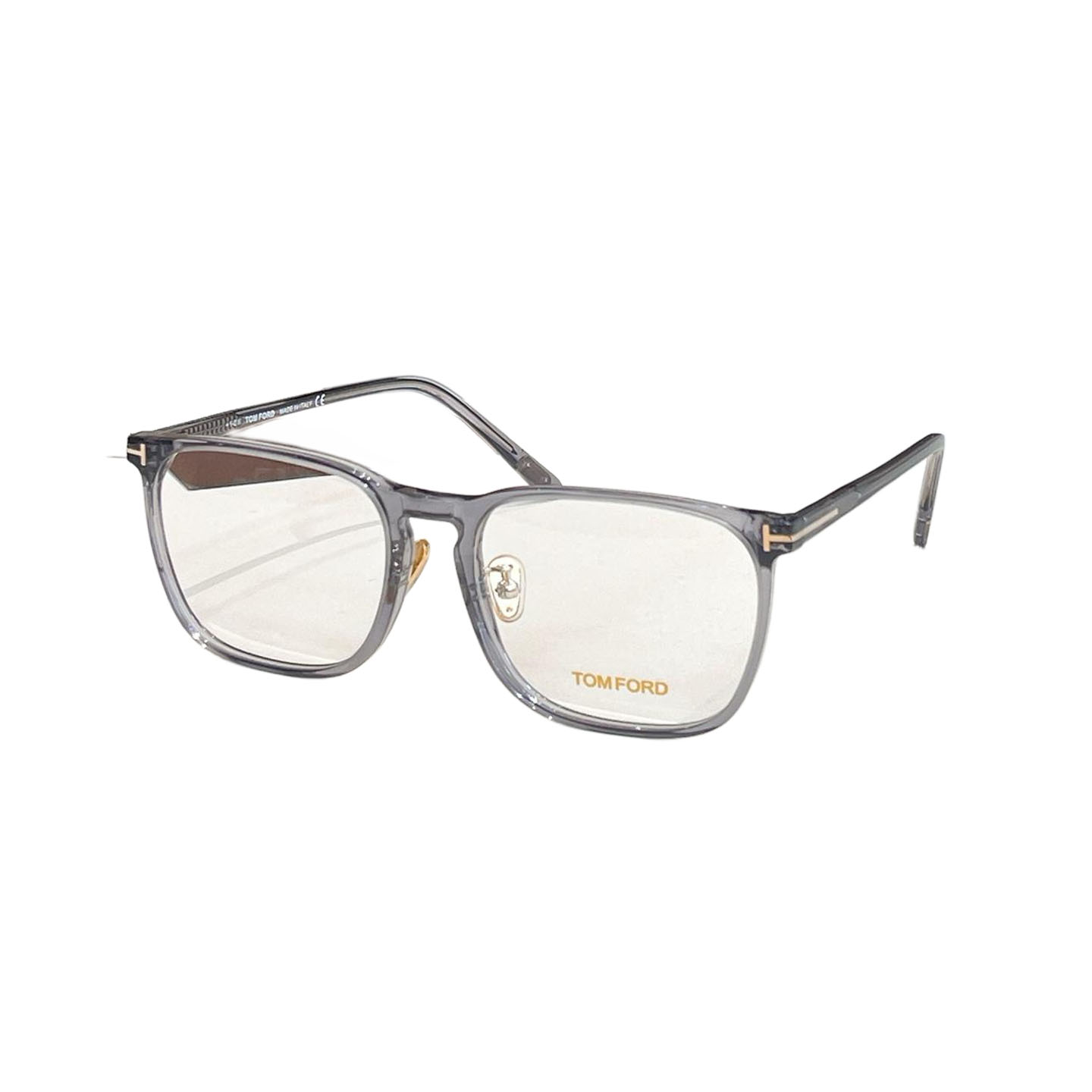 Tom Ford square frame glasses black gold/leopard/tawny/grey/blue/green color transparent lens Size 57口19-145 - 图片 5