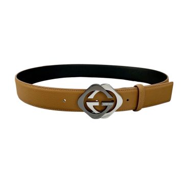 Gucci Men's Double G Buckle Belt In Brown/Red/Black/Beige Calfskin With Gold/Silver Hardware 40mm