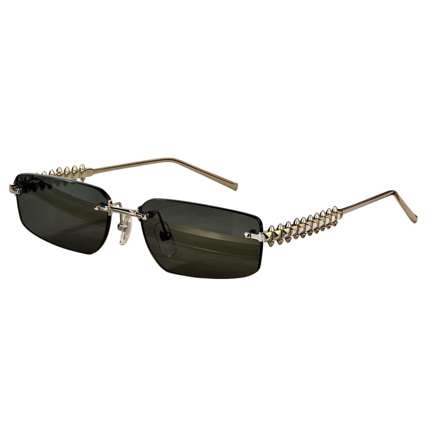Cartier square frame glasses red/rust/tawny/brown/blue/black gold/black silver/purple gold color Size 58-16-140 - 图片 7